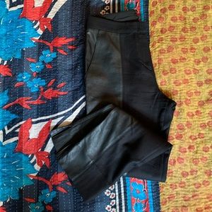 BCBGMAXAZRIA Black Faux Leather Dress Pants BCBG